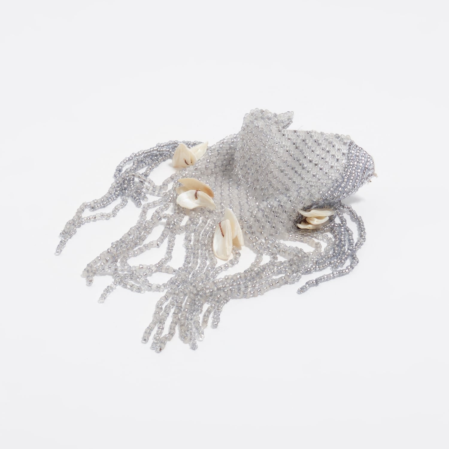 Bimba Y Lola Silver And Mother-Of-Pearl Tassel Bracelet