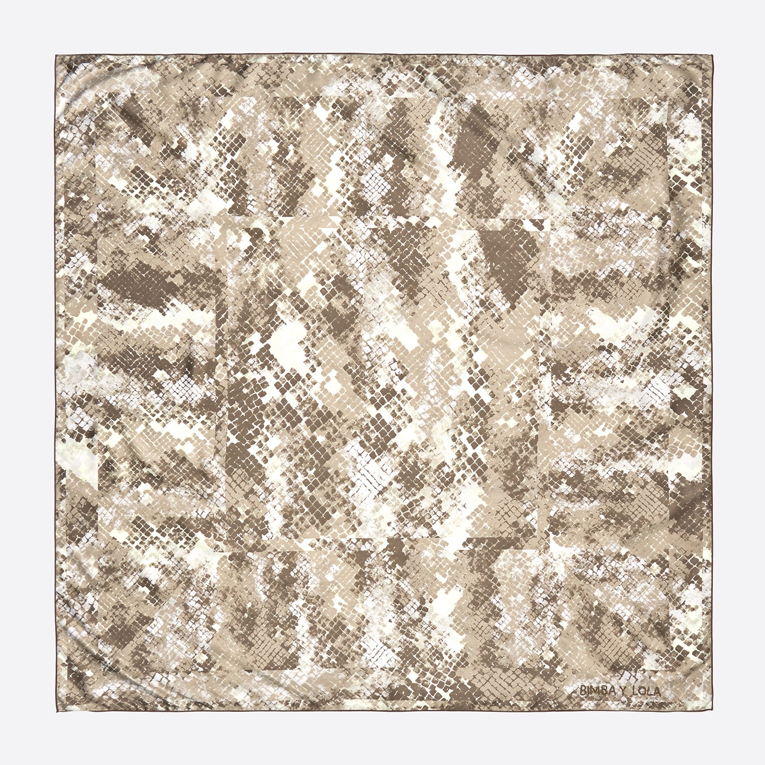 Chusta print Snake szaro-brązowa 2