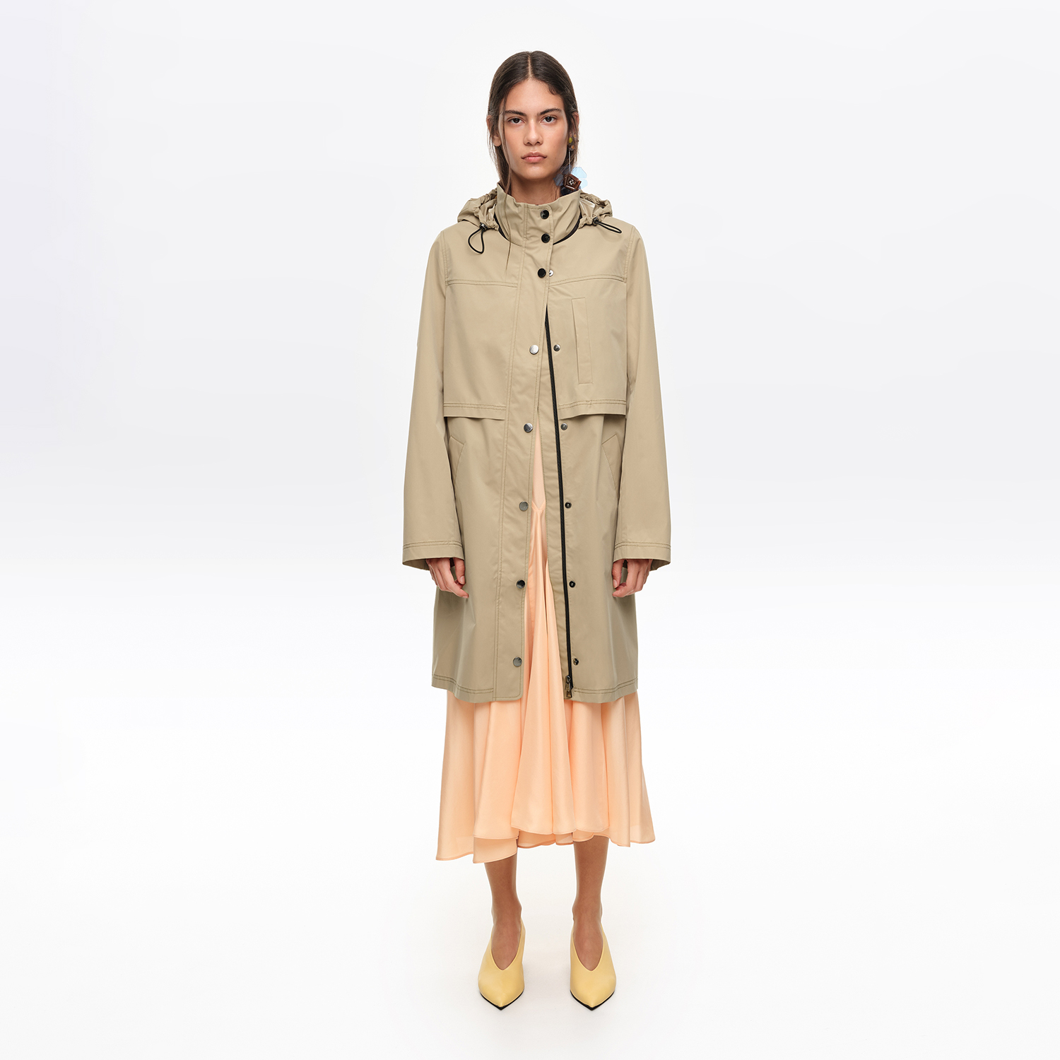 Trencz prosty jasny camel 2