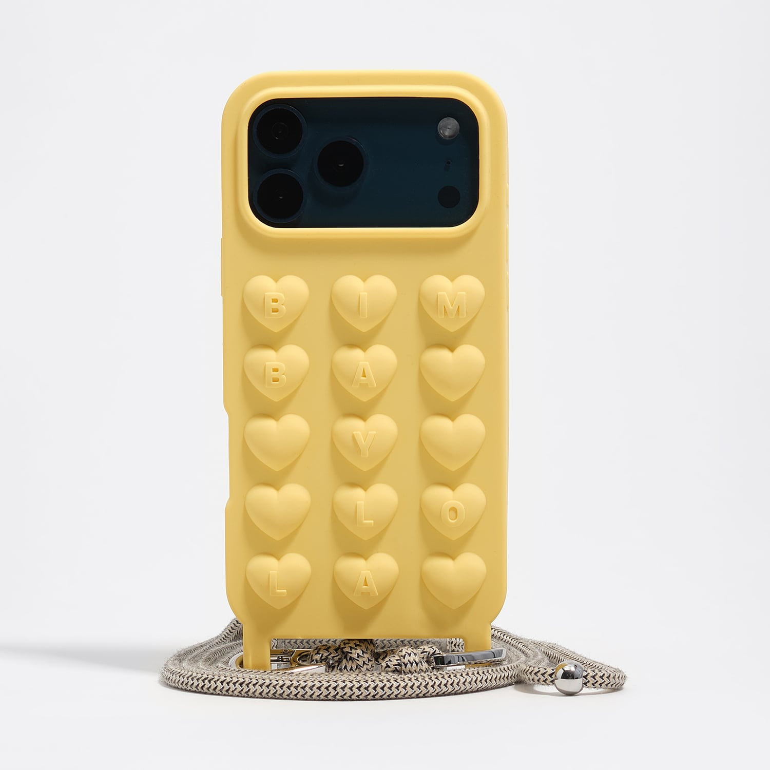 Etui silikon iPhone 17 Pro Max troczek żółte