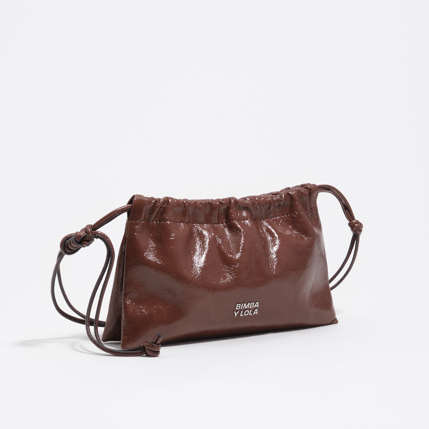 Bimba Y Lola Moka Mocha Shiny Leather Mini Bag