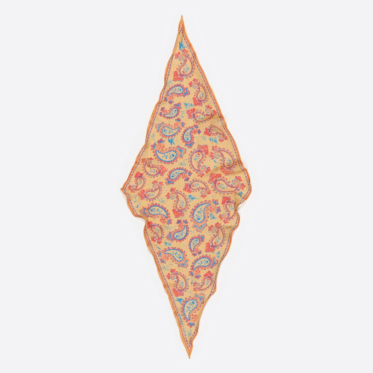 Bimba Y Lola Banana Light Orange Diamond Paisley Scarf