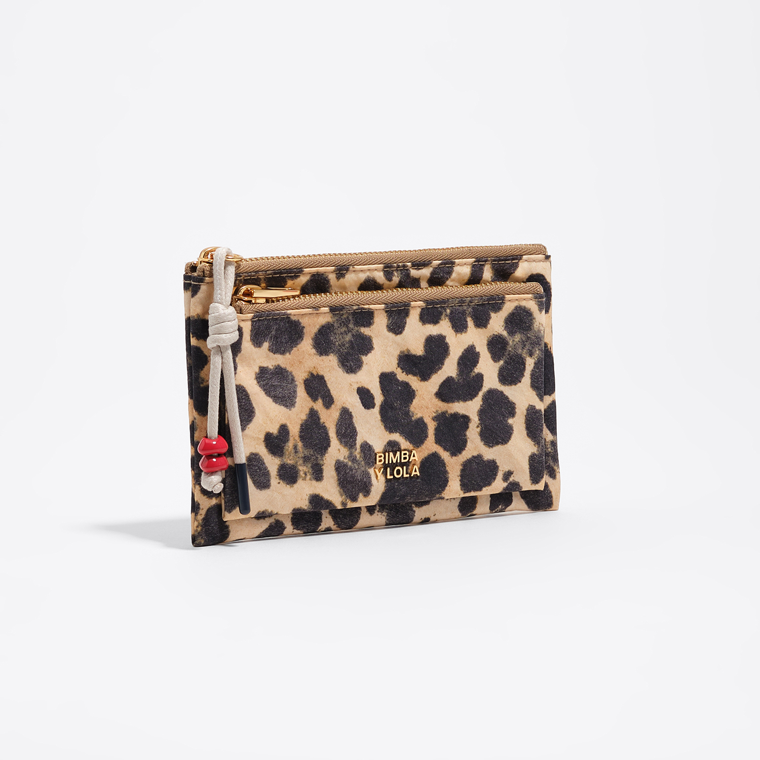 Bimba Y Lola Leopard Natural Natural Leopard Nylon Purse