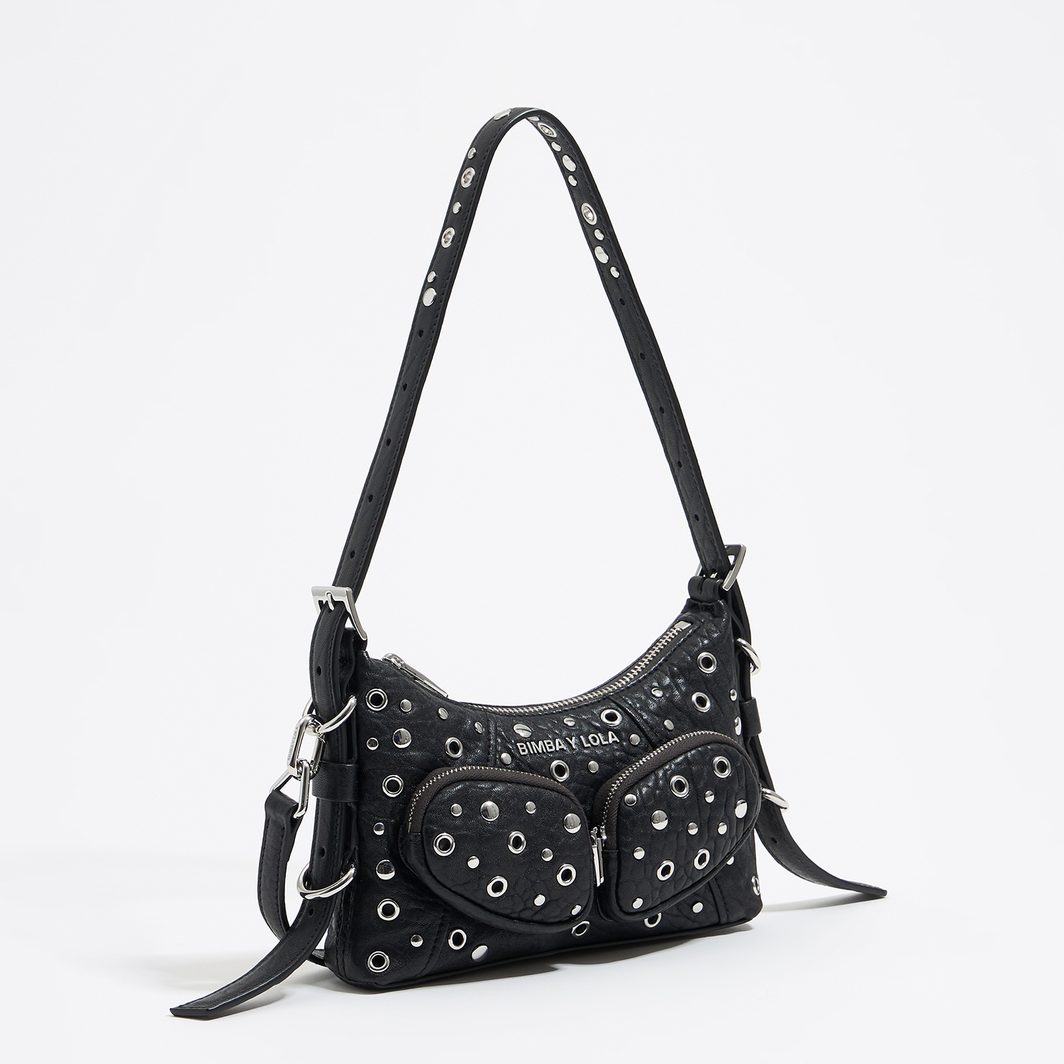 Torebka hobo Pocket mini skóra czarna
