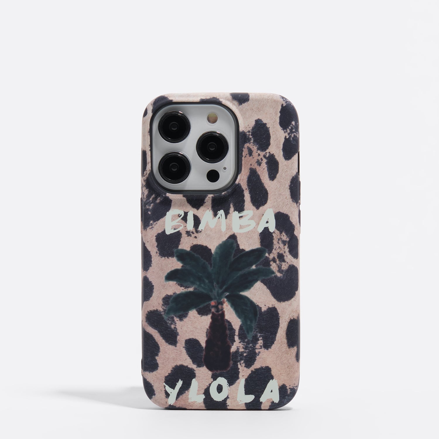 Bimba Y Lola Beige Iphone 15 Pro Palm Tree Rigid Case