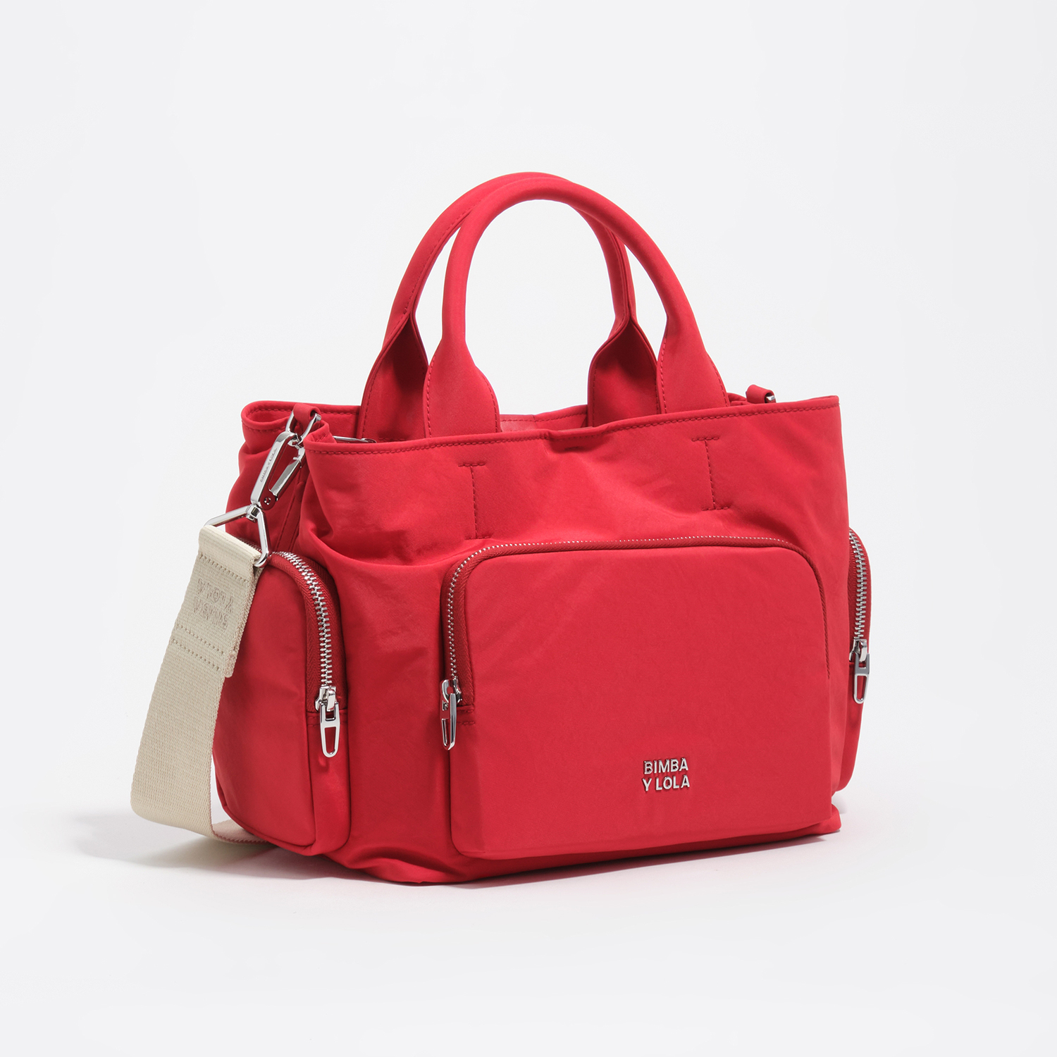 Torebka listonoszka Pocket średnia nylon czerwona