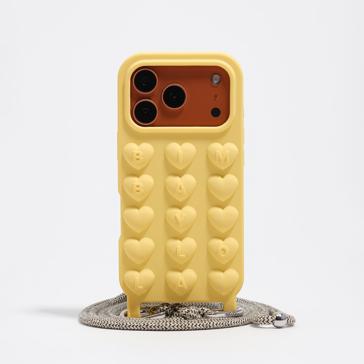Etui silikon iPhone 17 Pro troczek żółte