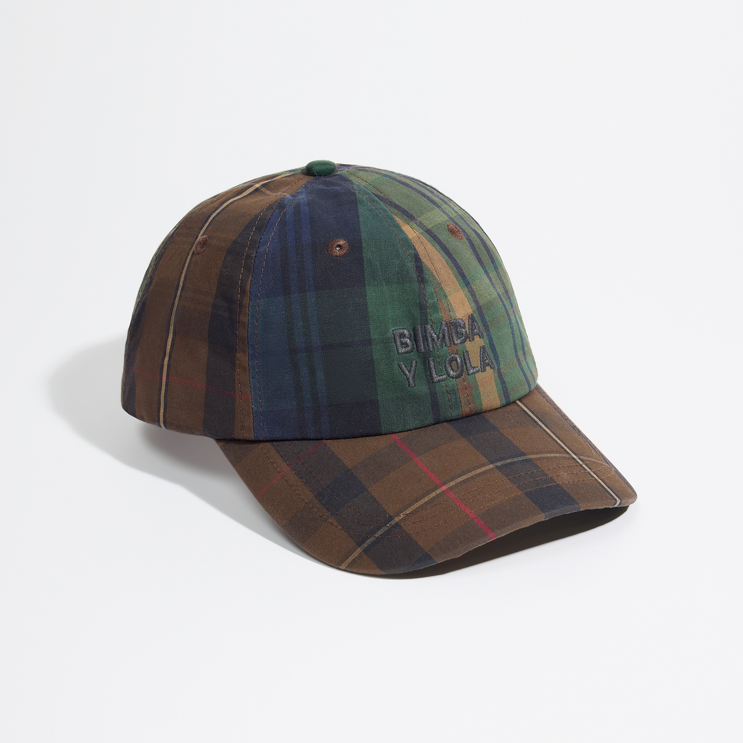 Czapka patchwork krata bawełna