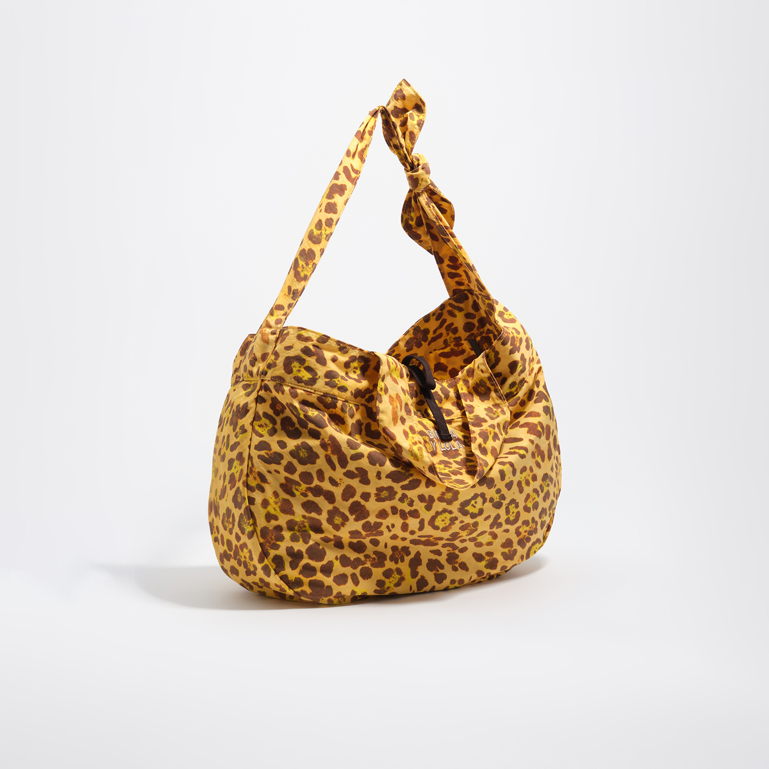 Torba shopper nylon Leopard żółta