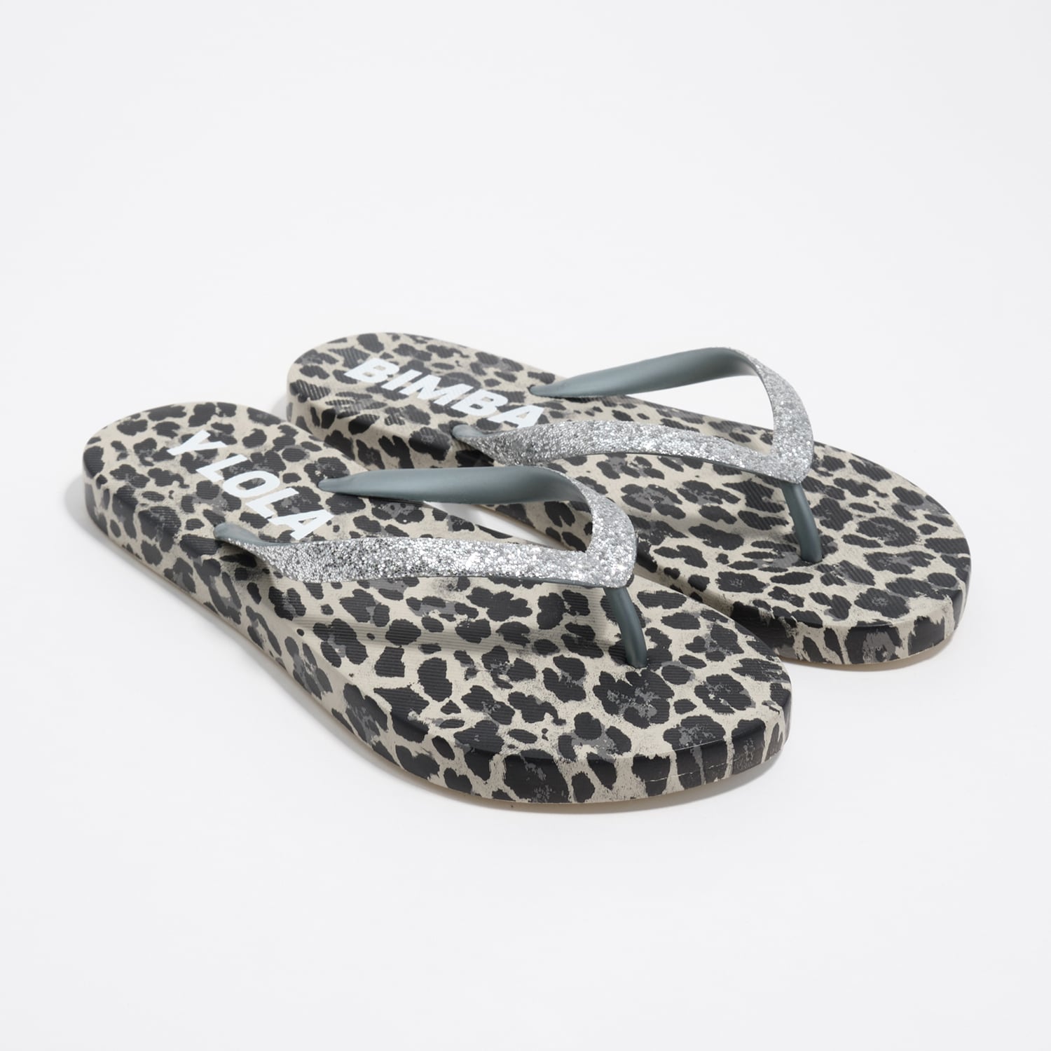 Klapki japonki Leopard szare