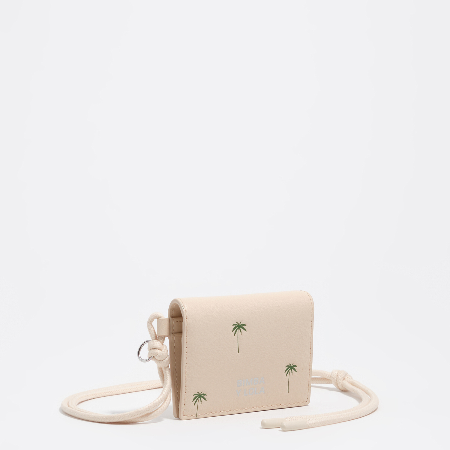 Bimba Y Lola Sand Palms Leather Card Holder/Coin Purse