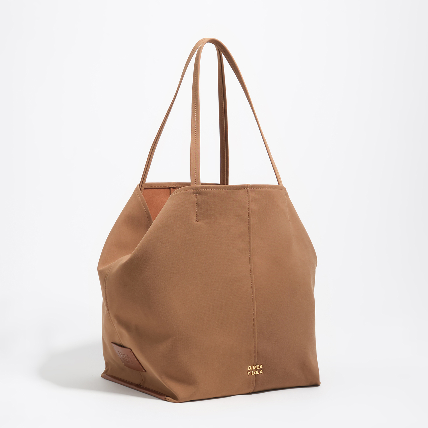 Bimba Y Lola Cinnamon Large Gabardine Shopper Bag