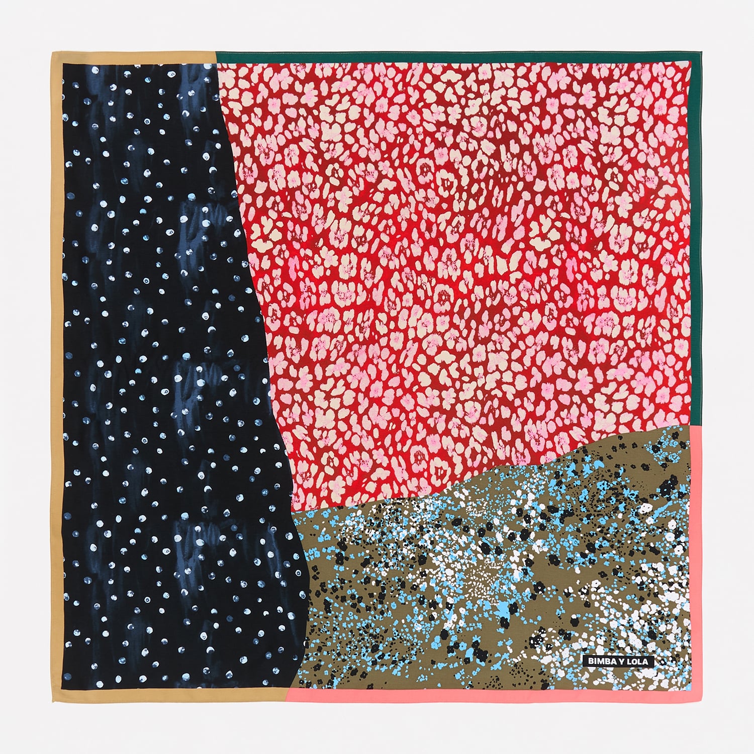Bimba Y Lola Red S Patchwork Scarf
