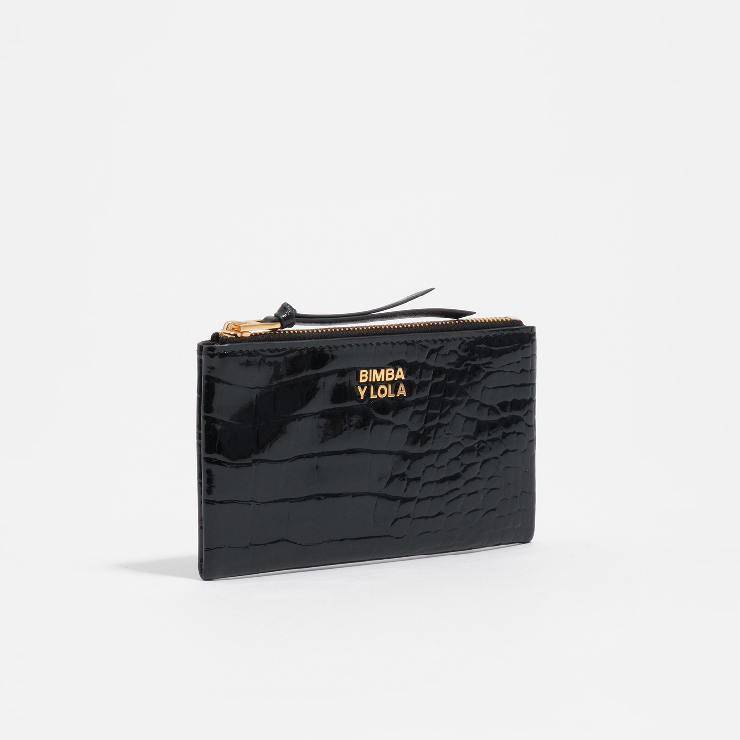 Bimba Y Lola Black Mock Croc Coin Purse