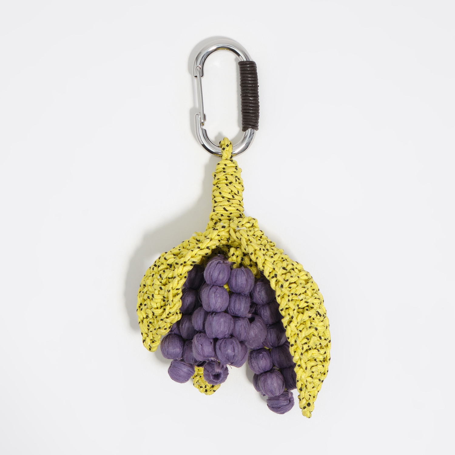 Bimba Y Lola Purple Raffia-Effect Key Ring With Grapes Rope