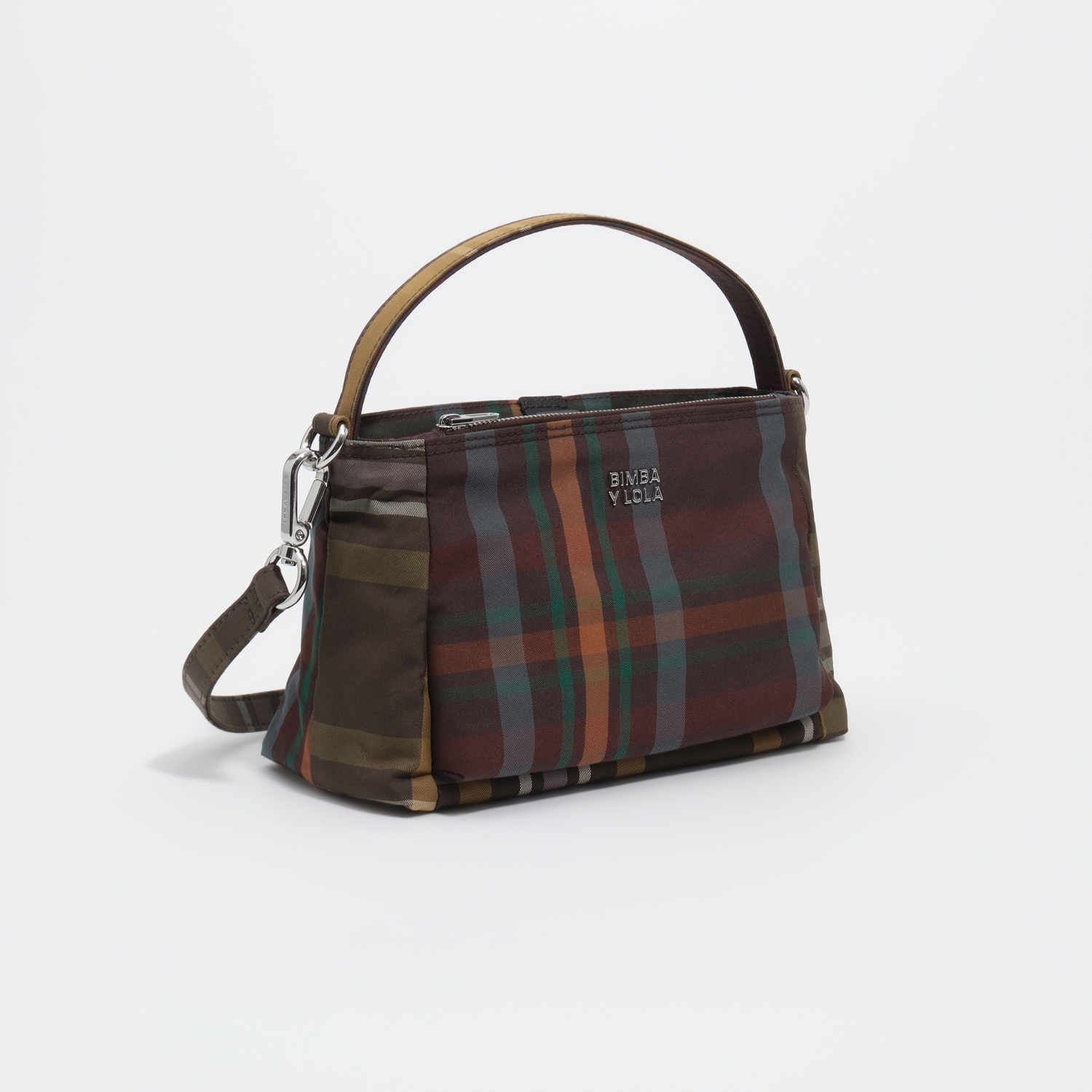 Torebka Chihuahua mini tartan czekoladowo-zielona