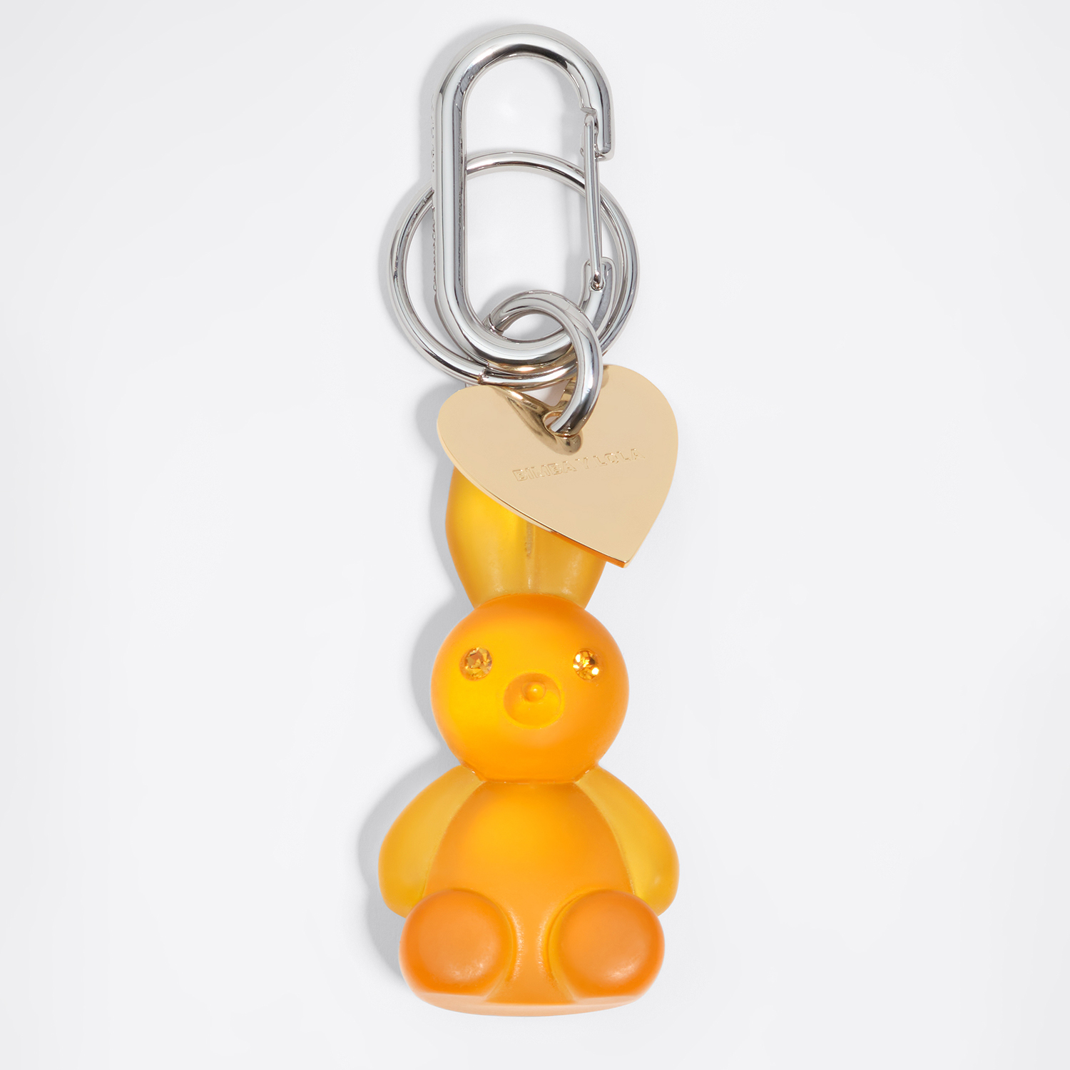 Bimba Y Lola Orange Resin Rabbit Key Ring