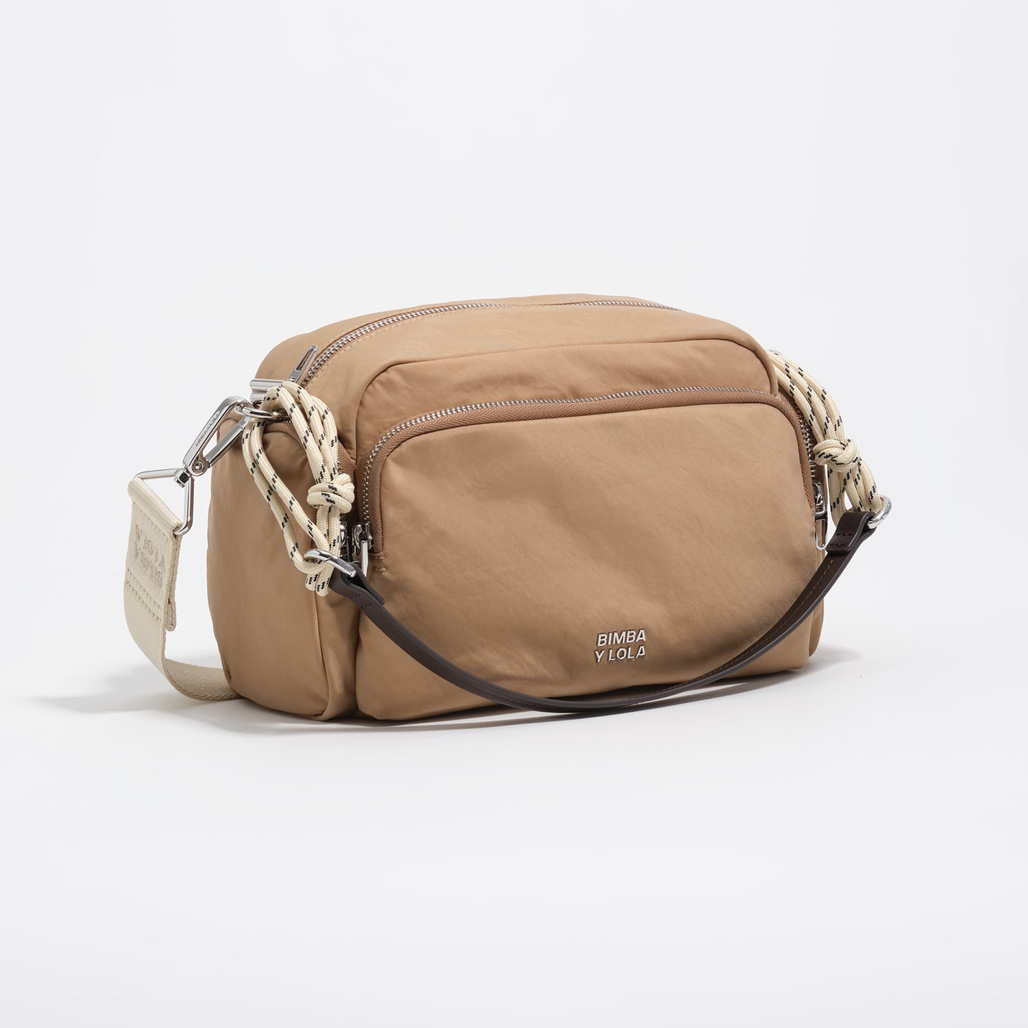Bimba Y Lola Camel Medium Crossbody Pocket Bag