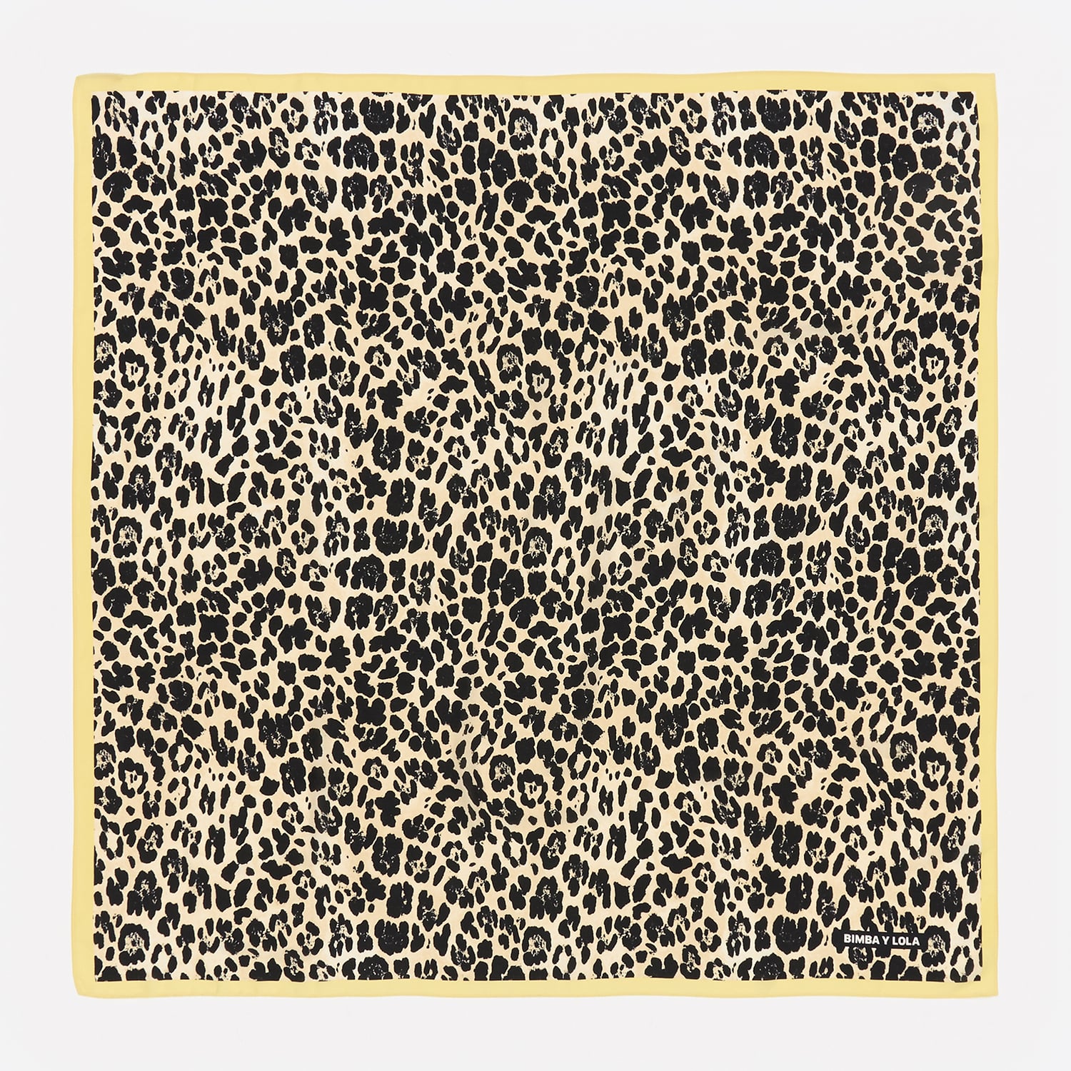 Bimba Y Lola Banana Leopard Print Scarf With Contrast Edge