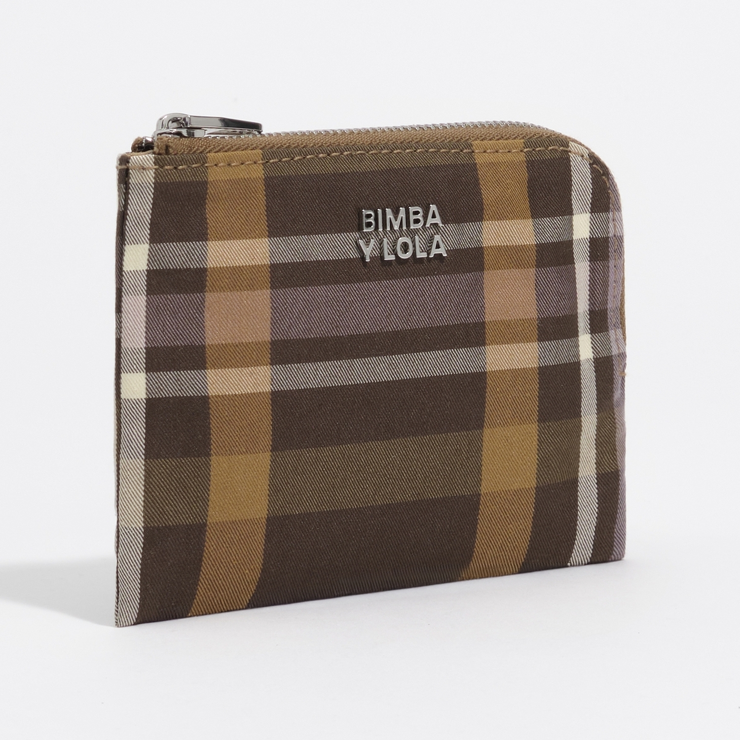 Portmonetka żakard tartan hunter green