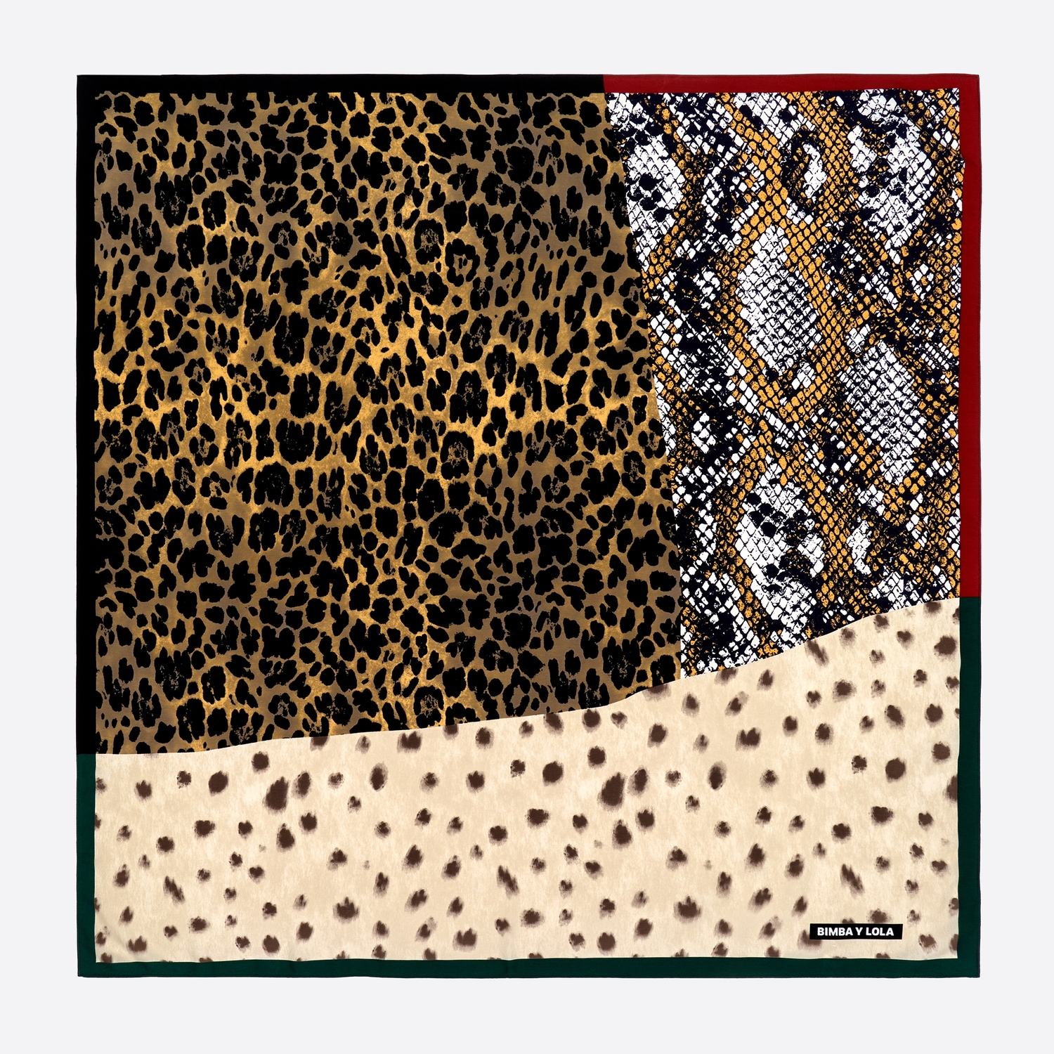 Chusta patchwork grochy