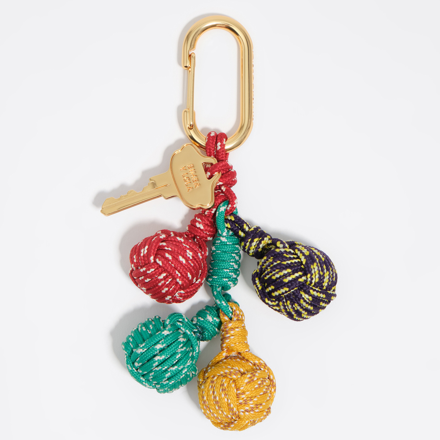 Bimba Y Lola Red Braided Beads And Cord Key Ring