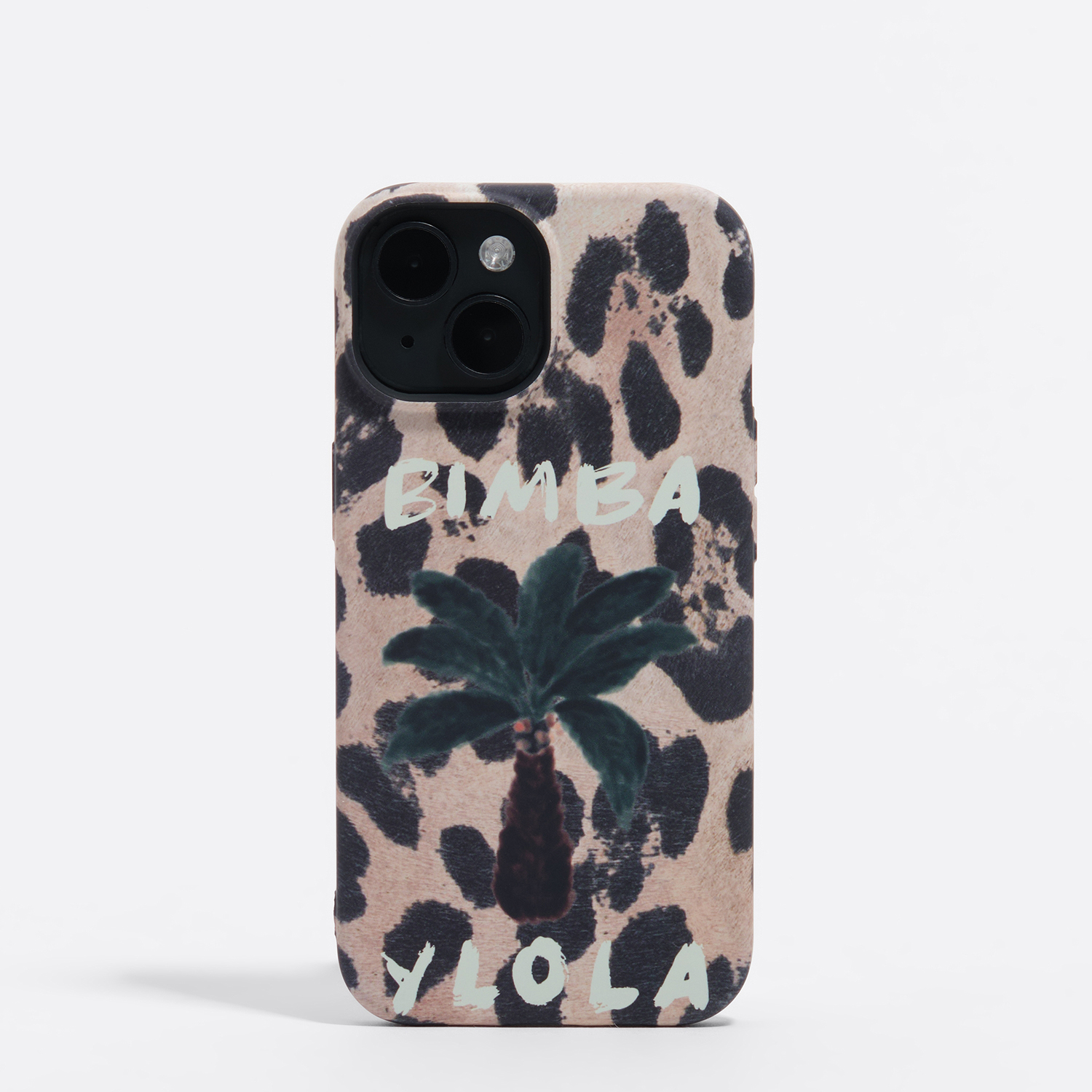 Bimba Y Lola Beige Iphone 15 Palm Tree Rigid Case