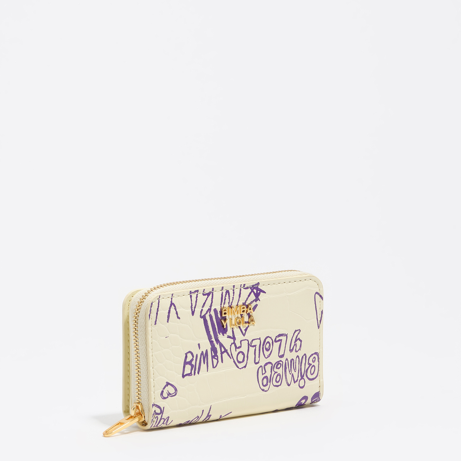Bimba Y Lola Bimba Logo Yellow Purple Yellow And Purple Flap Purse With Bimba Logo