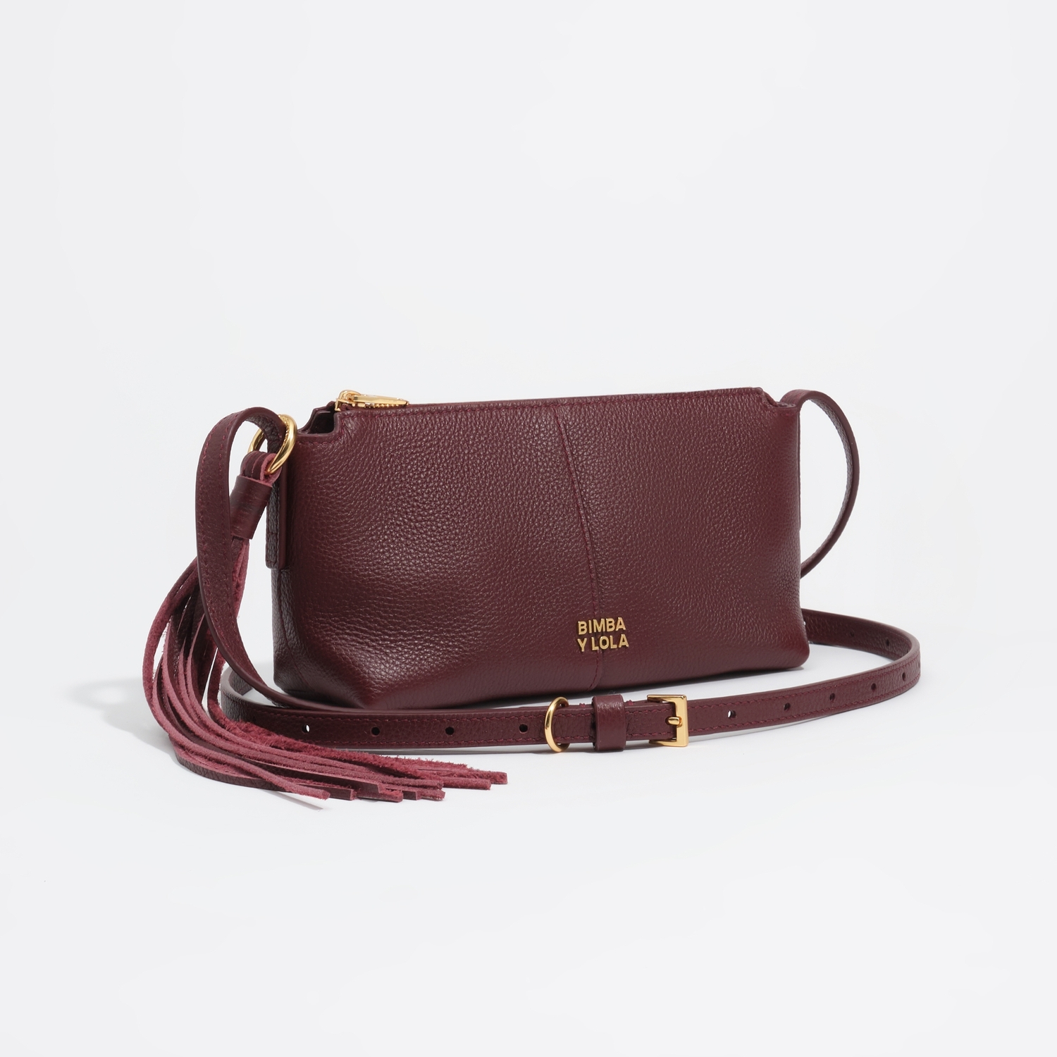 Torebka listonoszka mini skóra bordowa