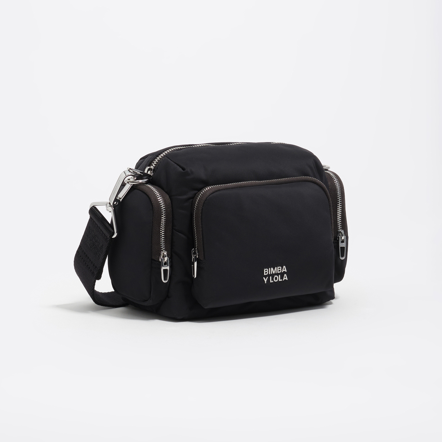 Bimba Y Lola Dark Anthracite Nylon Small Pocket Bag