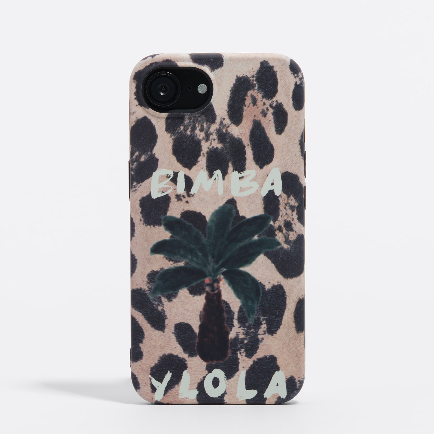 Bimba Y Lola Beige Iphone 16 E Palm Tree Rigid Case