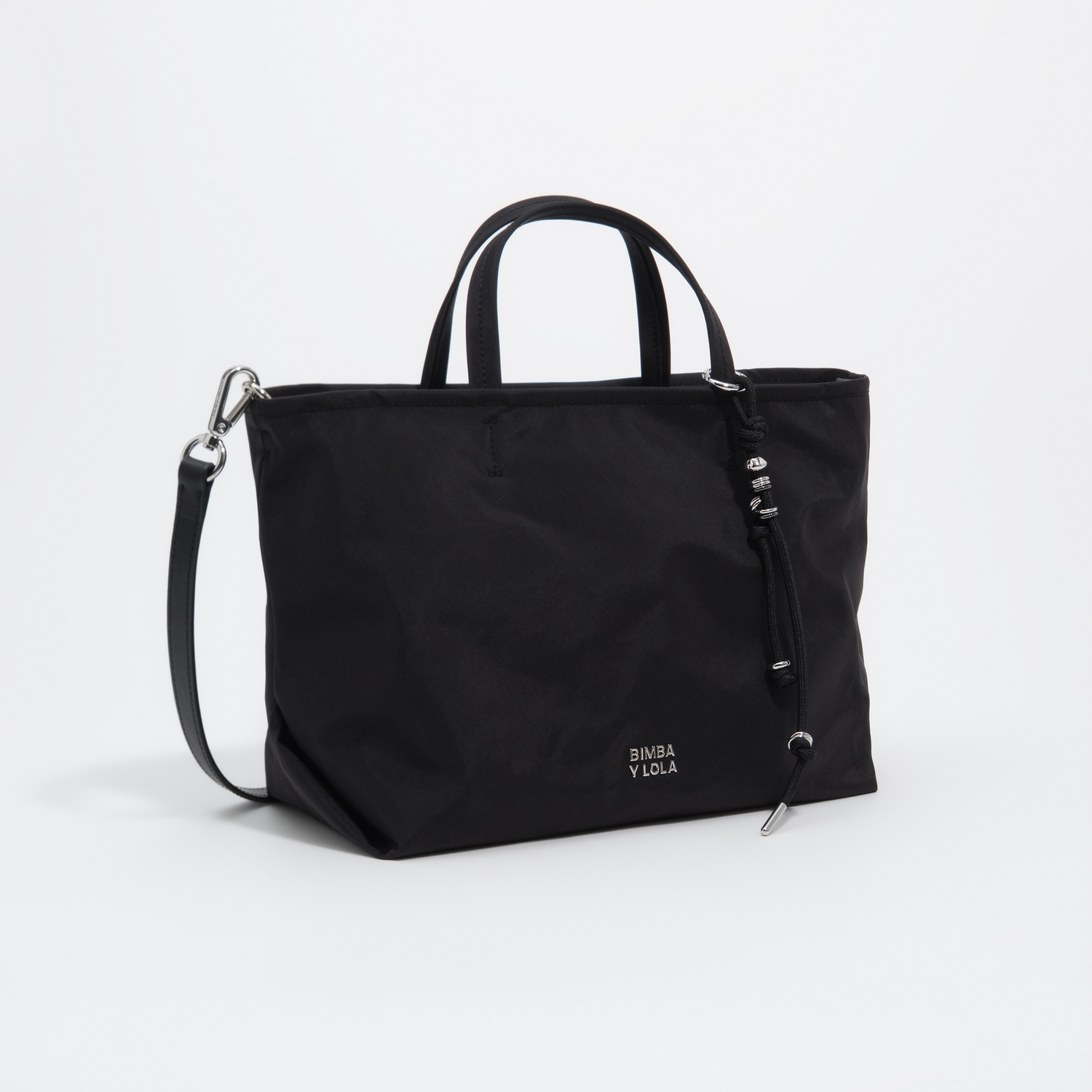 Torba shopper średnia nylon czarna