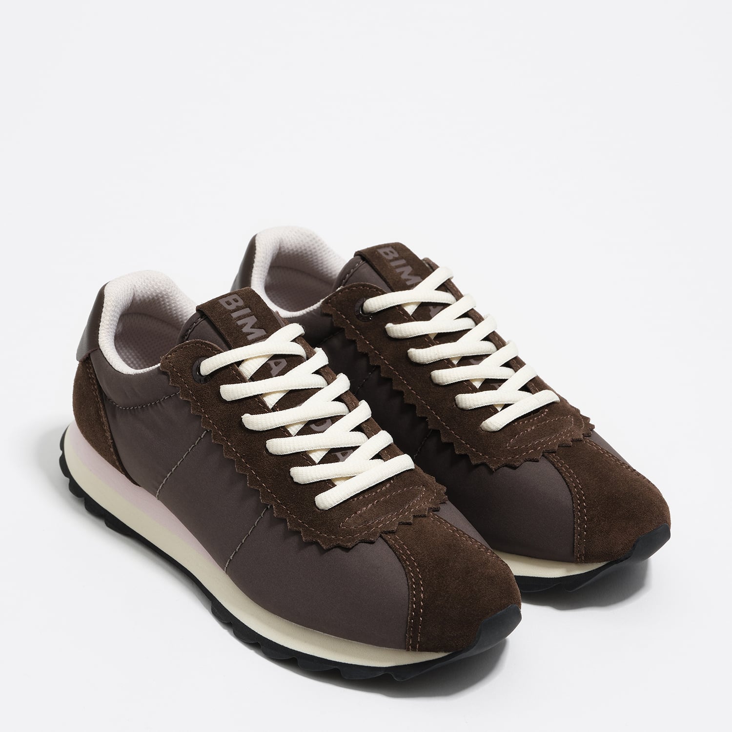 Buty sportowe retro dwoina i nylon 13 18 brązowe