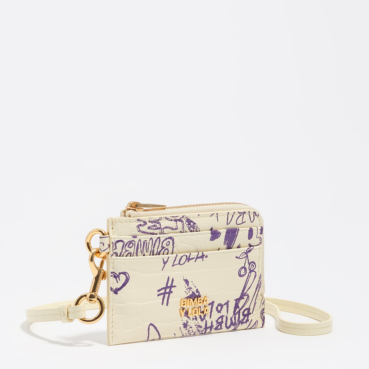 Bimba Y Lola Bimba Logo Yellow Purple Yellow And Purple Bimba Logos Card Holder/Coin Purse
