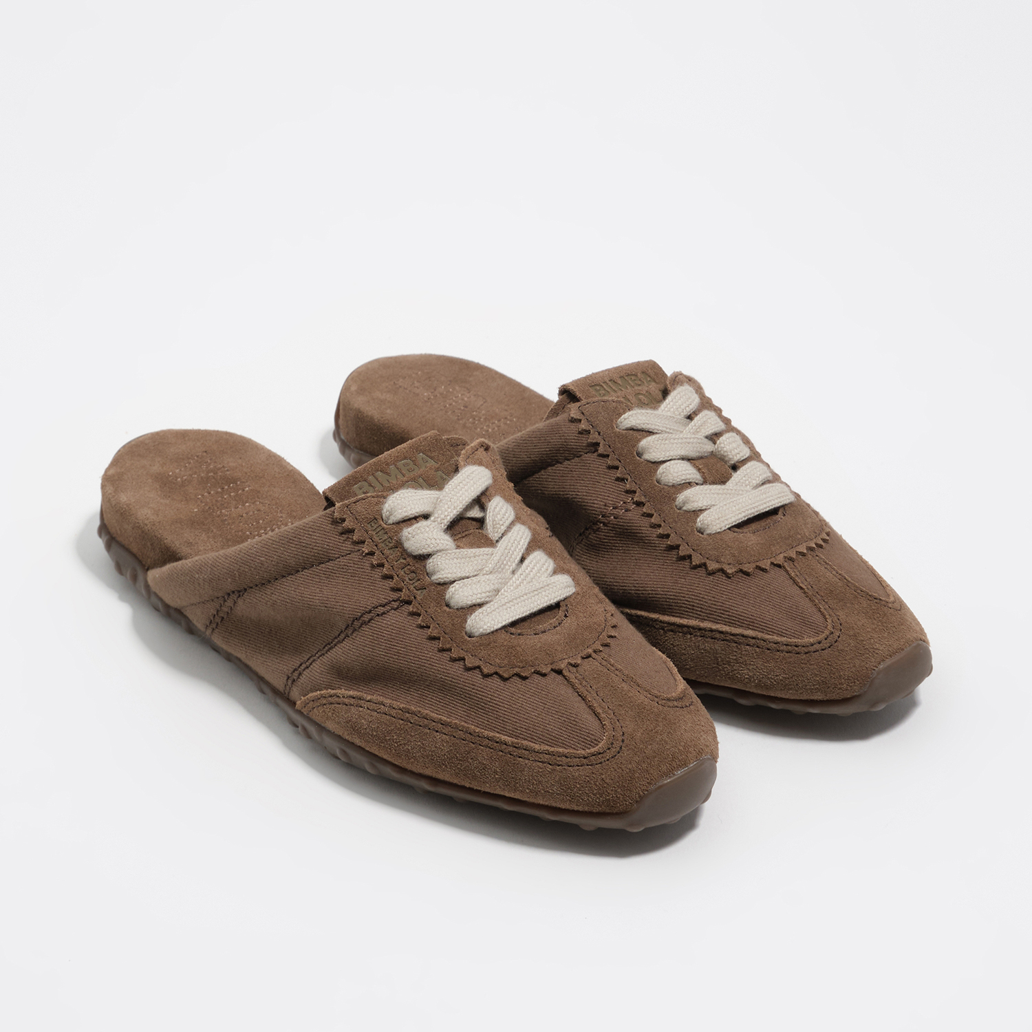 Buty sportowe bez pięty 13 31 dwoina i tkanina brązowe