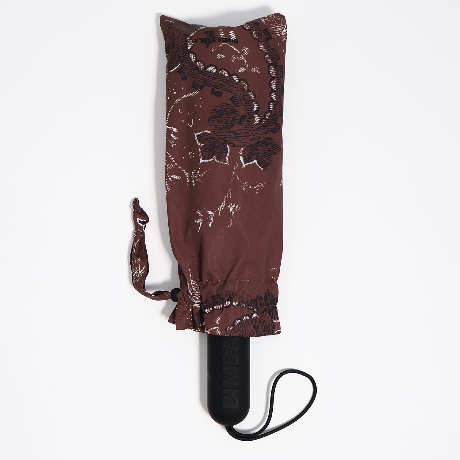 Bimba Y Lola Chocolate Brown Paisley Print Umbrella