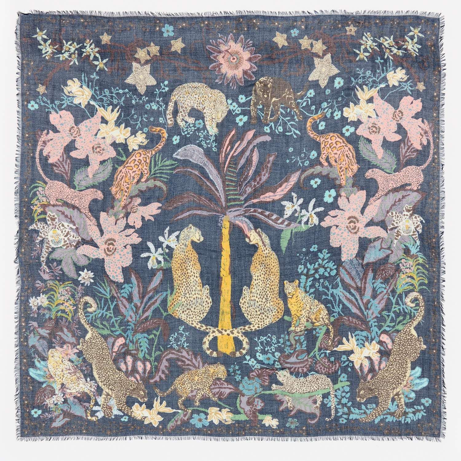 Bimba Y Lola Indigo Jungle Shawl