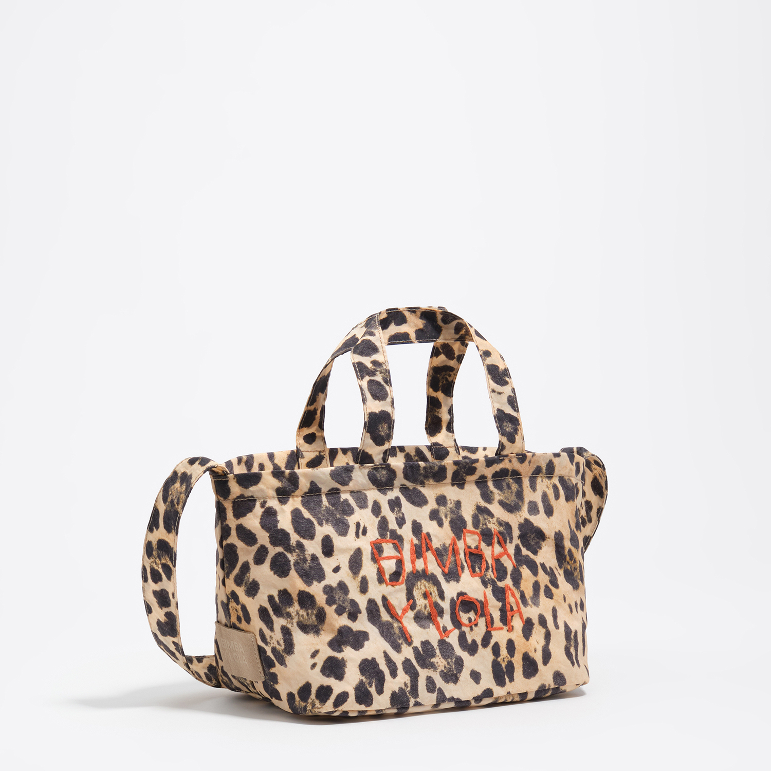 Bimba Y Lola Leopard Natural Natural Leopard Nylon Mini Bag