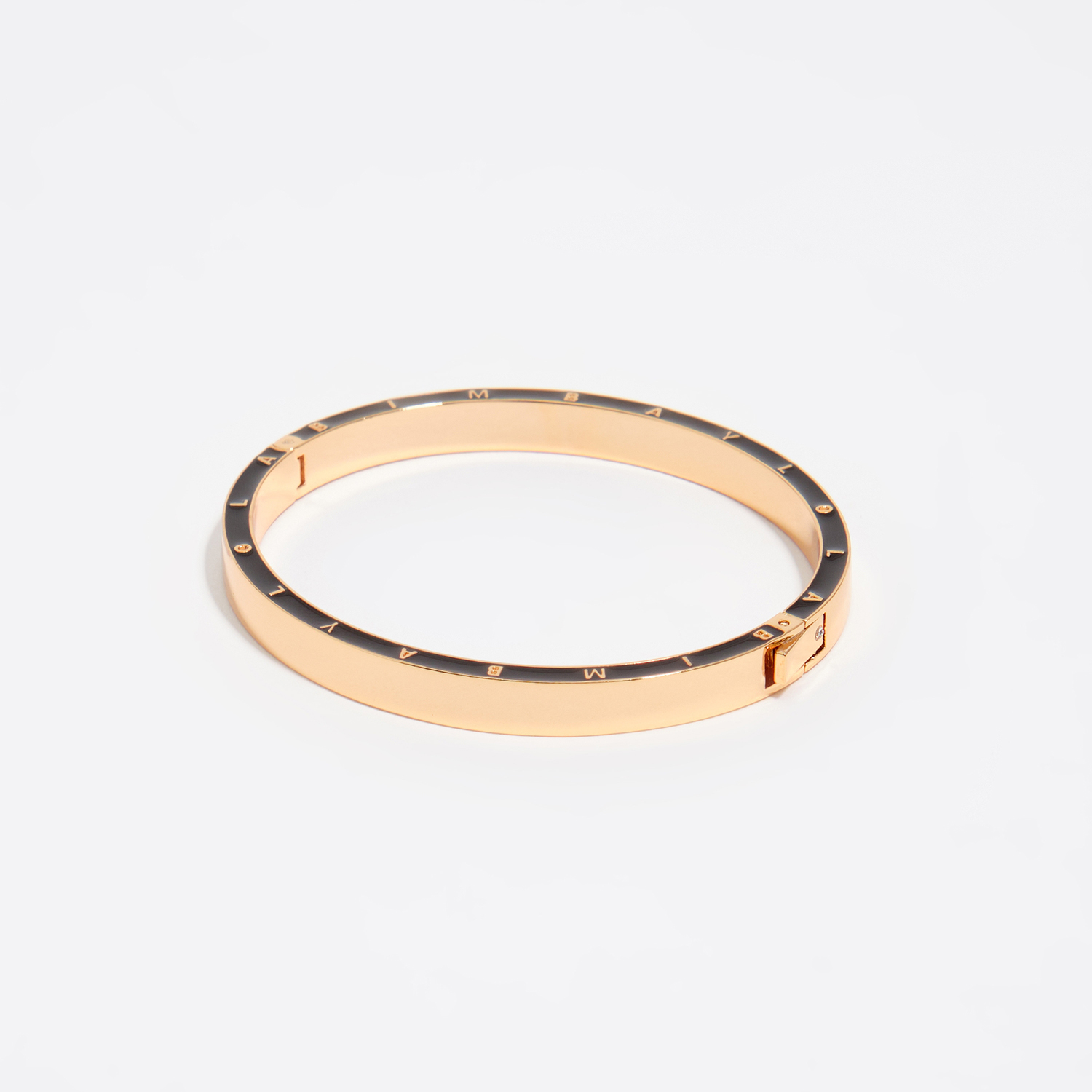 Bimba Y Lola Dark Brown Brown Hinge Logo Bracelet