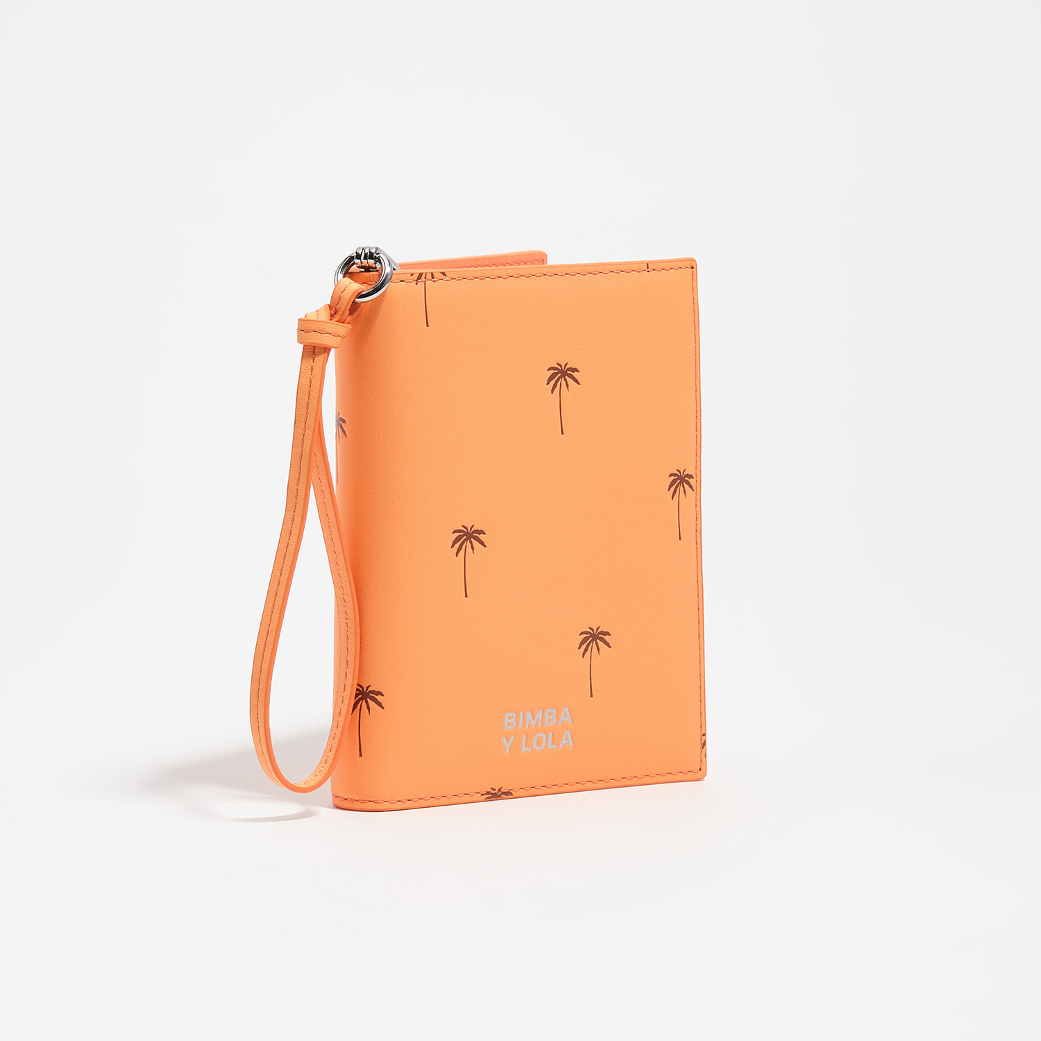 Bimba Y Lola Orange Sorbet Leather Passport Cover