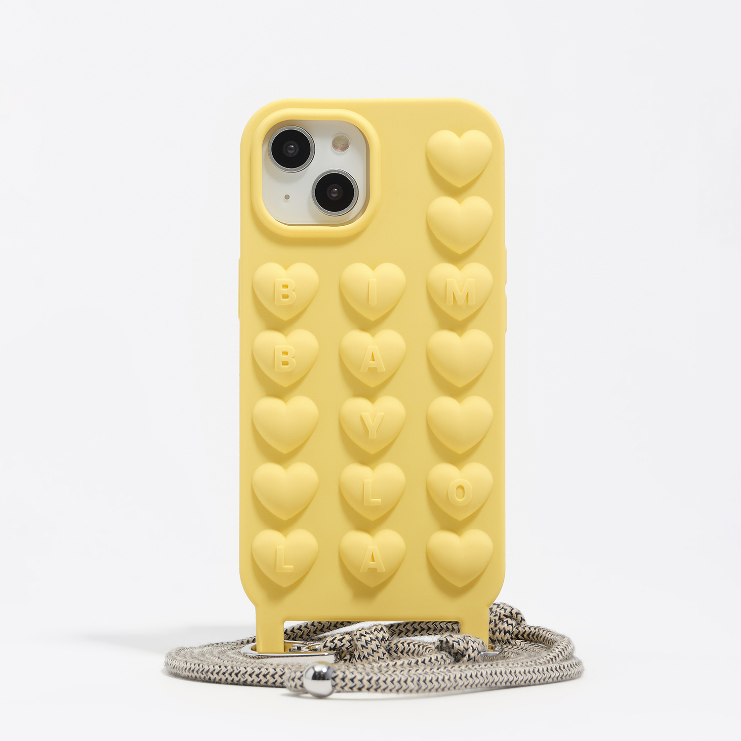 Etui silikon iPhone 15 troczek żółte