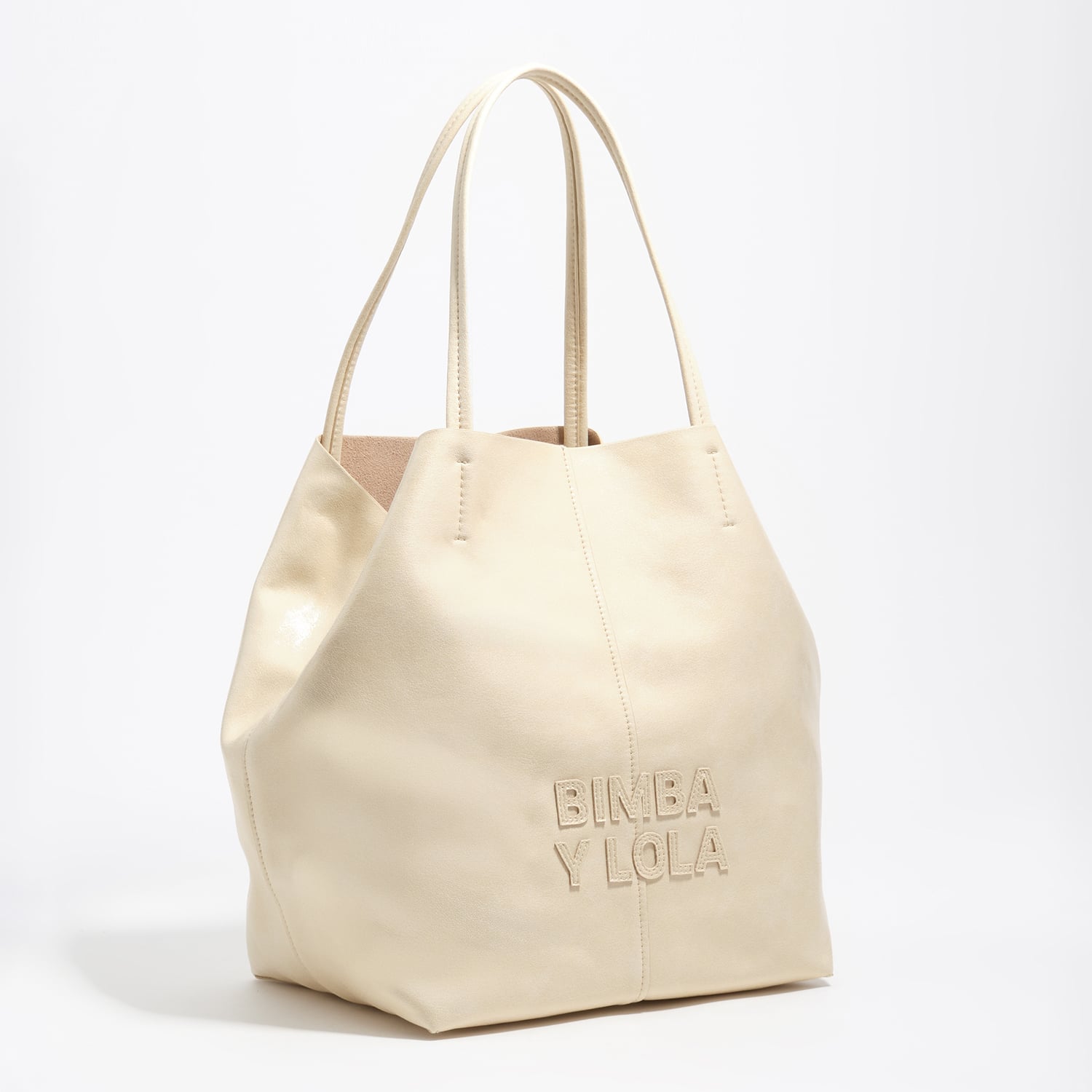 Bimba Y Lola Ivory Large Shoulder Bag