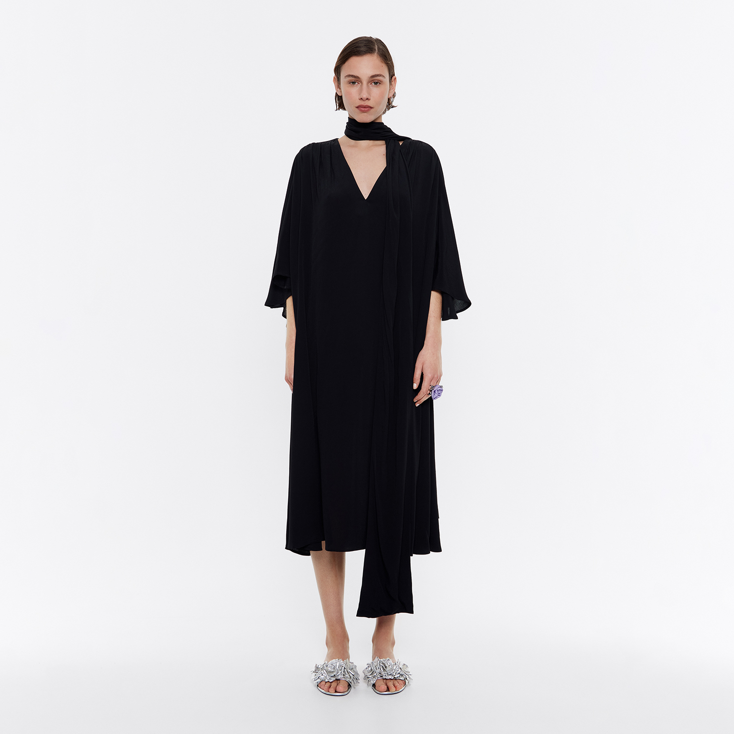 Sukienka lejąca oversize czarna