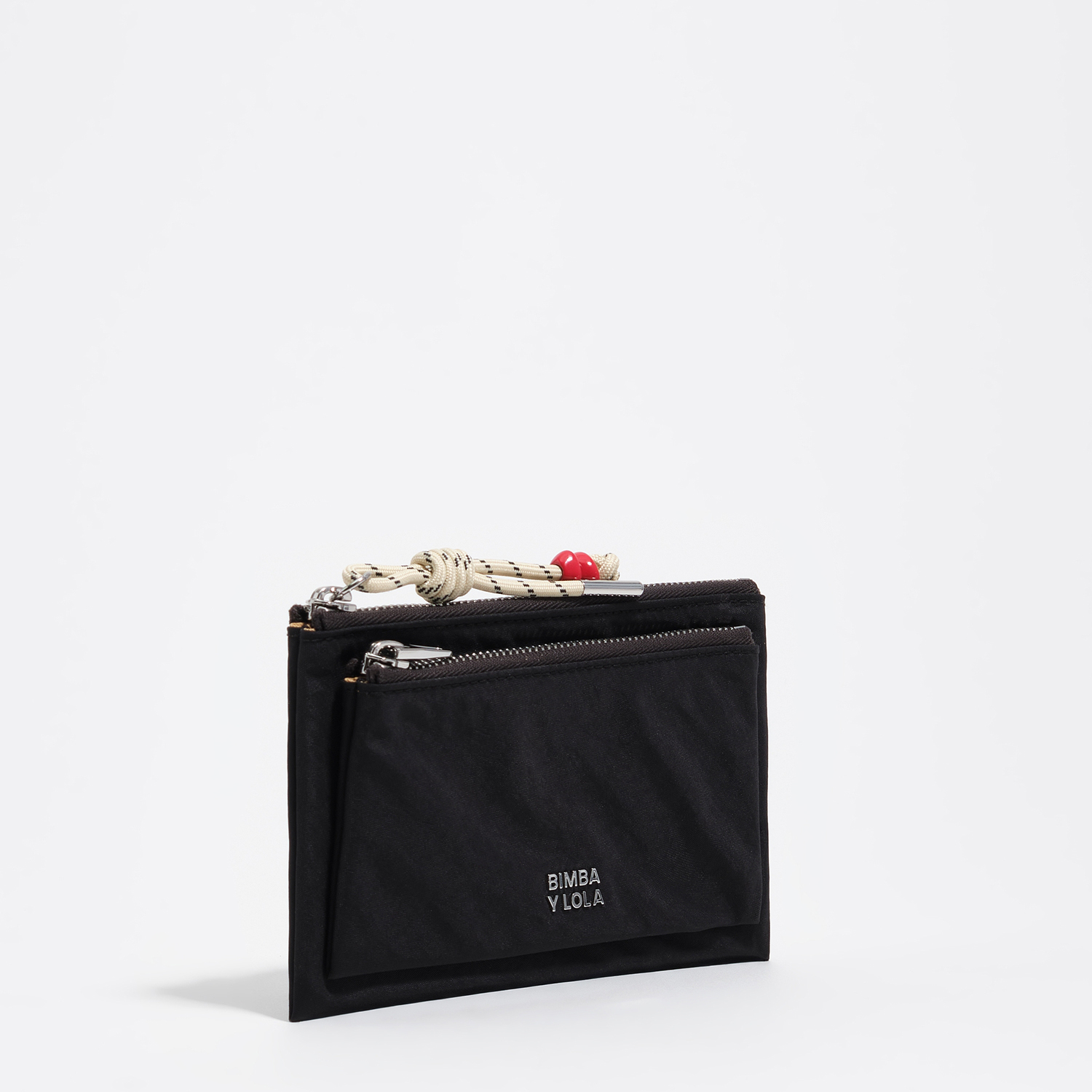 Bimba Y Lola Graphite Nylon Pocket Purse