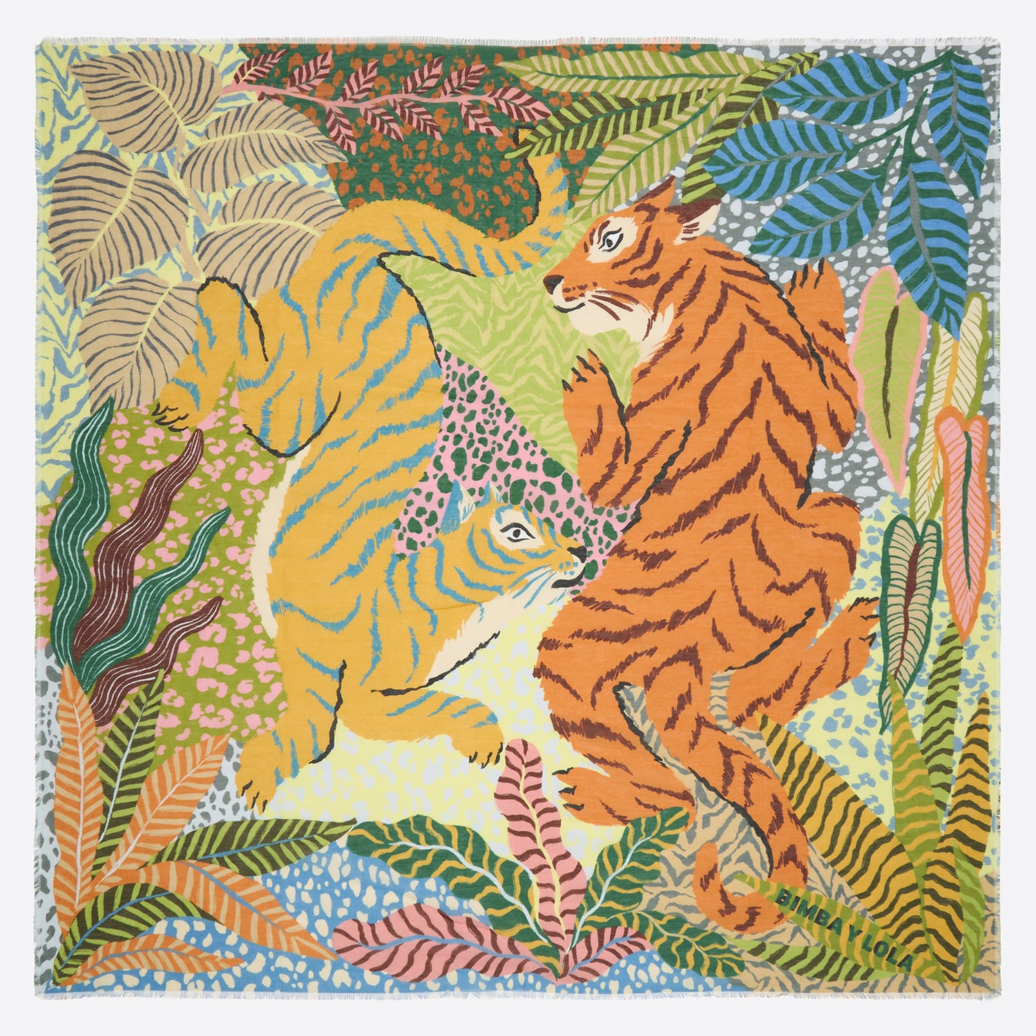 Bimba Y Lola Orange Wild Shawl