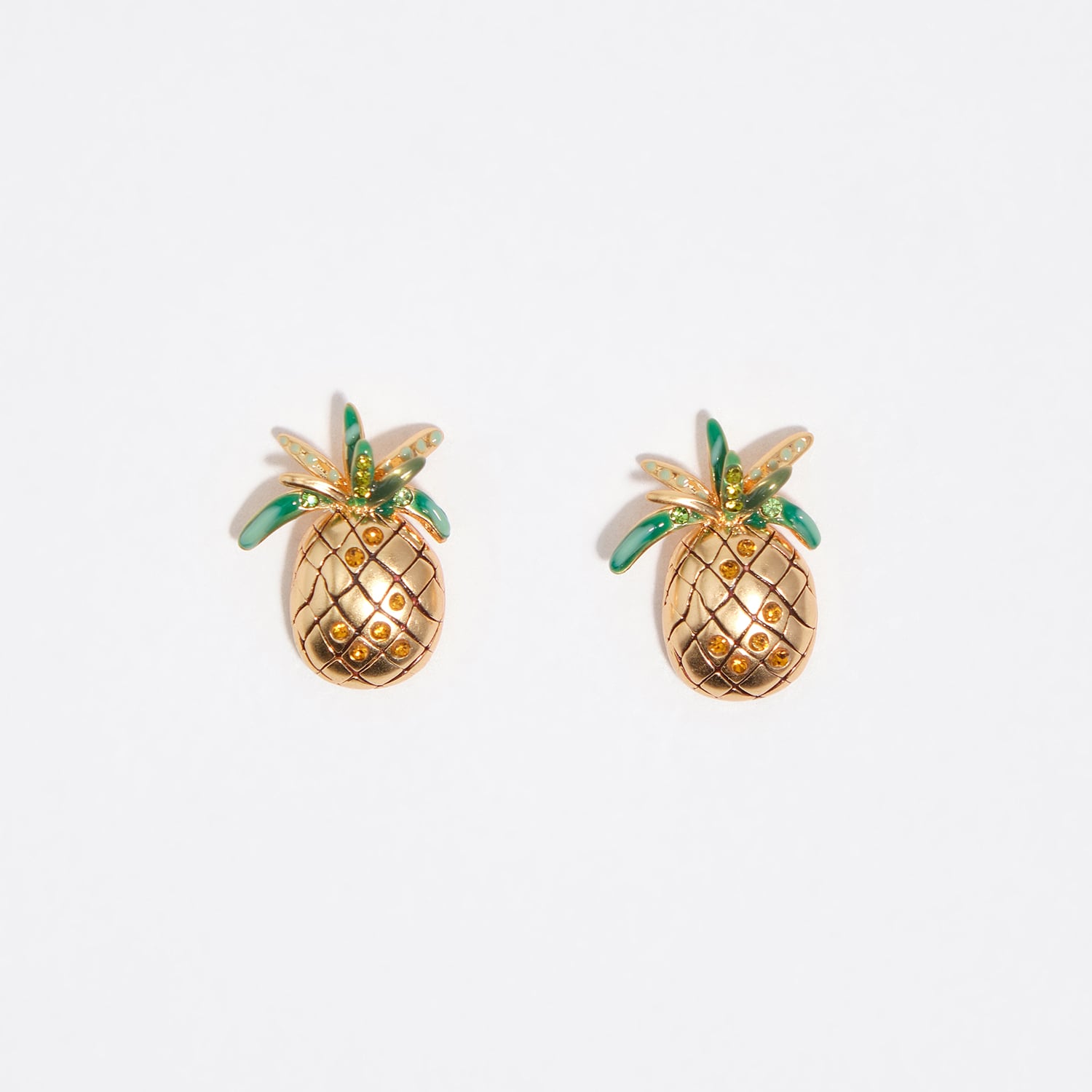 Bimba Y Lola Gold Pineapple Earrings