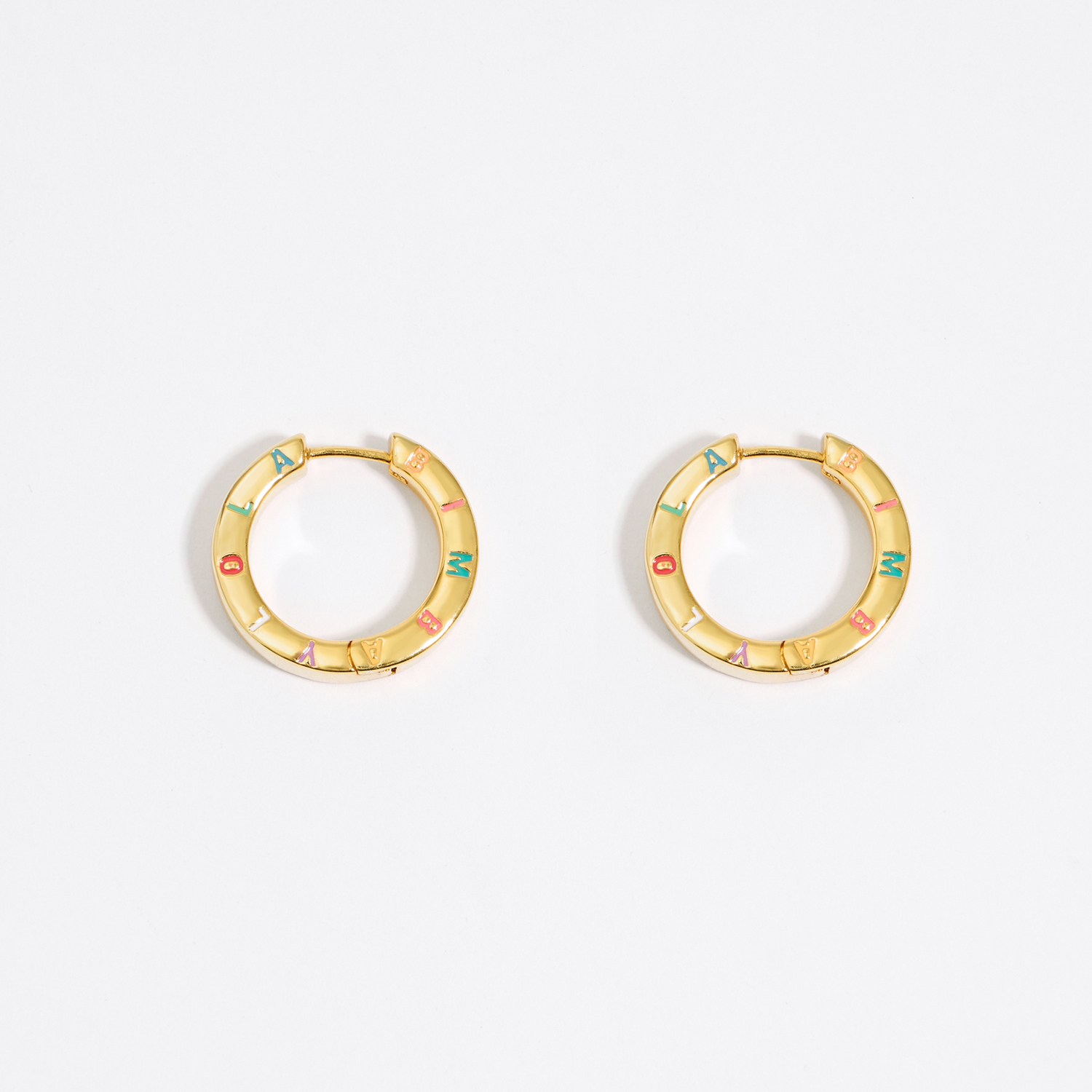 Creolen Gold Logo Multipastellfarbe