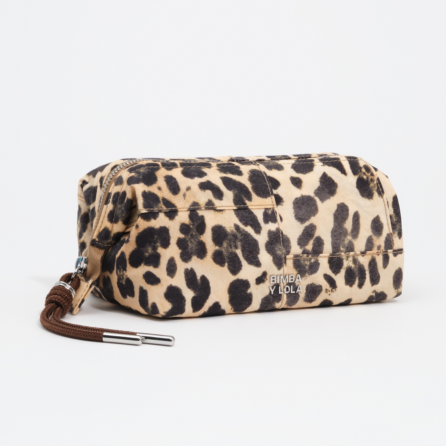 Saszetka zapięciem typu portmonetka średnia nylon Leopard naturalna