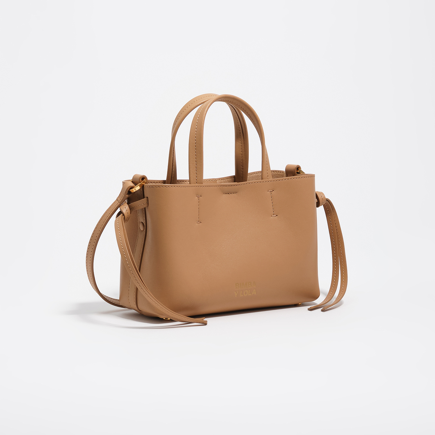 Bimba Y Lola Hazelnut Mini Leather Chihuahua Bag