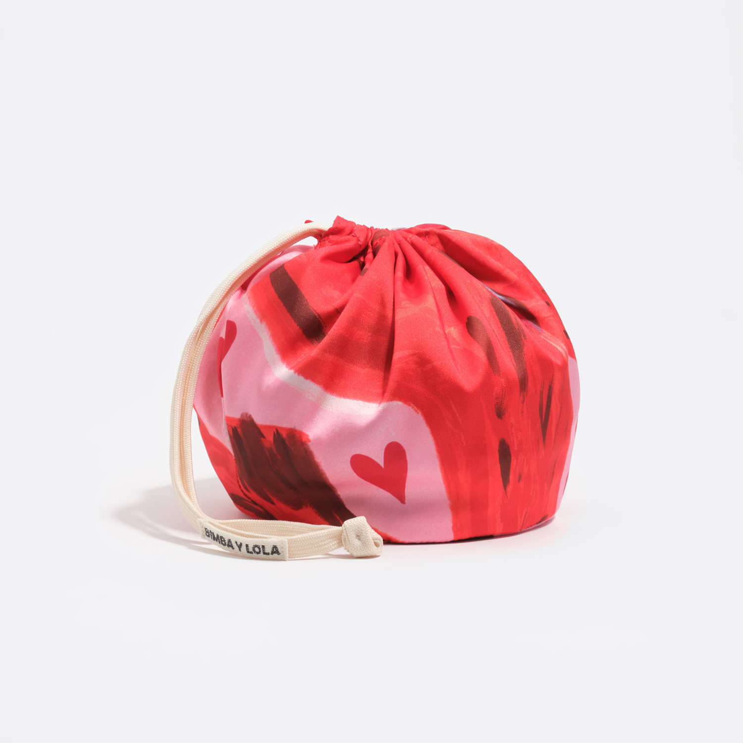 Bimba Y Lola Red Nylon Scarf Pouch Bag